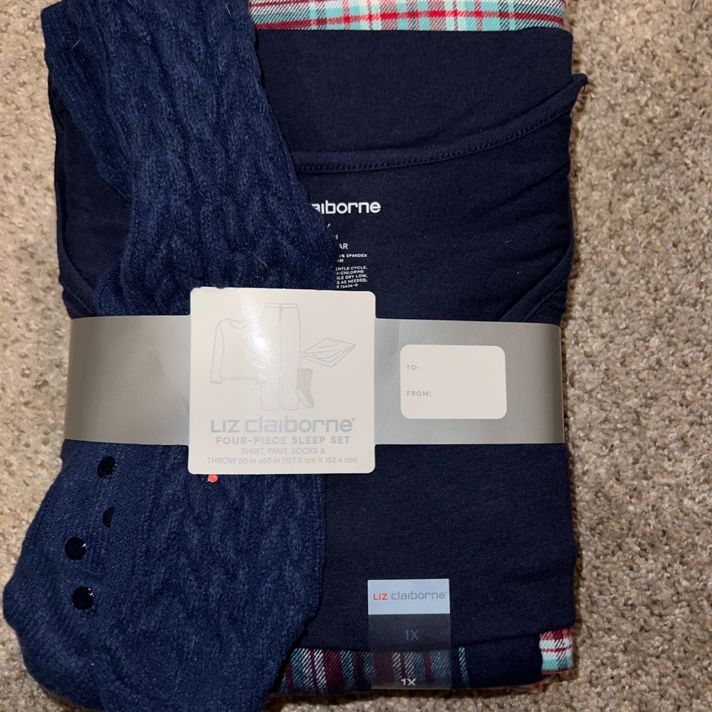 Liz Claiborne Navy 4-Piece Sleep Set
